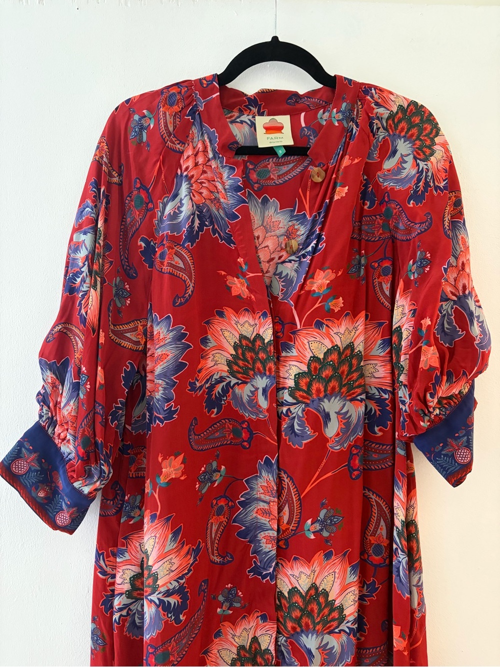 FARM Rio Red Floral Maxi Dress - Picture 2 of 5